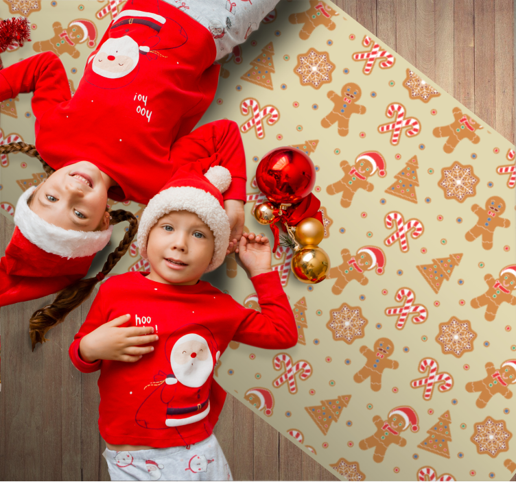 Festive Holiday Patterns christmas rug - TenStickers