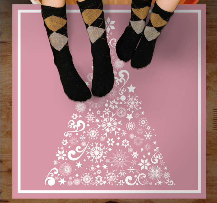 Festive Holiday Tree christmas rug - TenStickers
