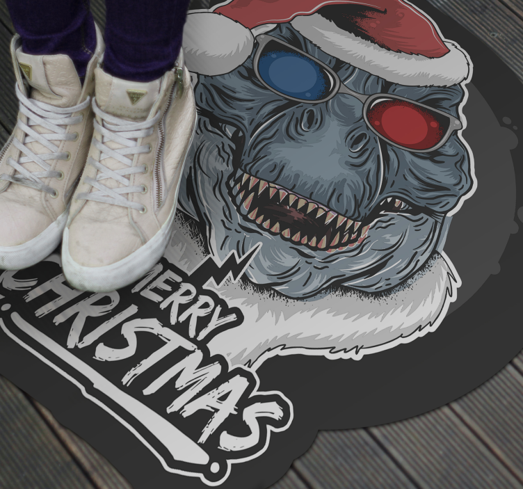 Festive Monster Cheer christmas rug - TenStickers