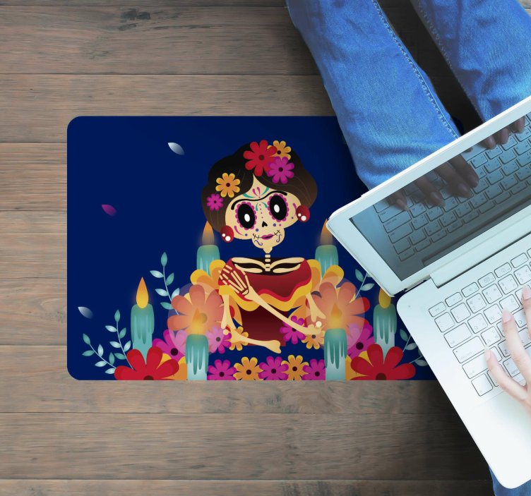 Festive Skeleton halloween rugs - TenStickers