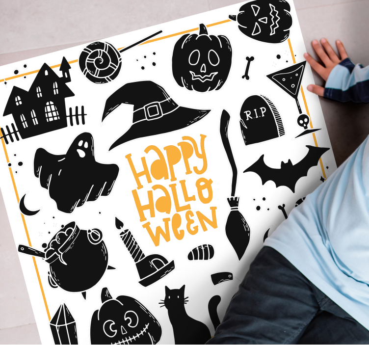 Festive symbols halloween rugs - TenStickers
