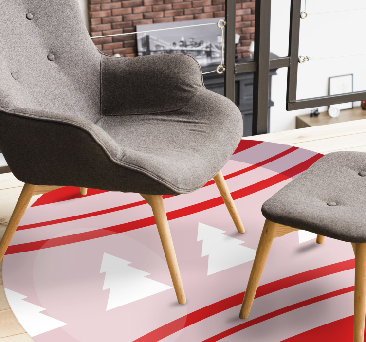 Festive Tree Motif christmas rug - TenStickers