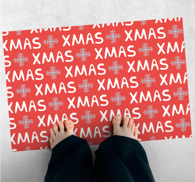 Festive XMAS Pattern christmas rug - TenStickers