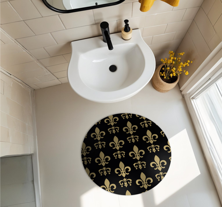 Fleur de lys bathroom mat - TenStickers