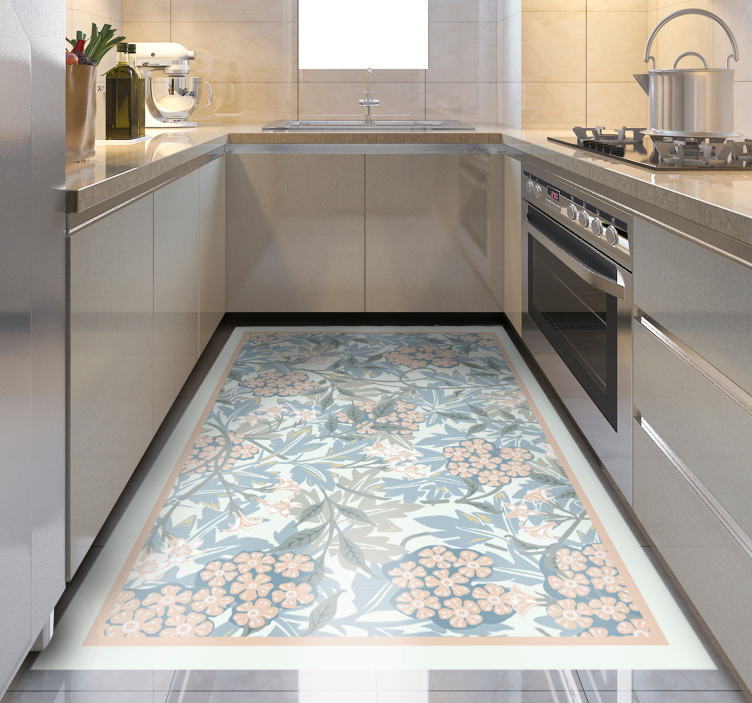 Floral rug in blooming botanical style - TenStickers