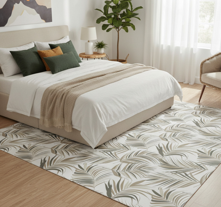 Lush mysterious nature floral rug - TenStickers