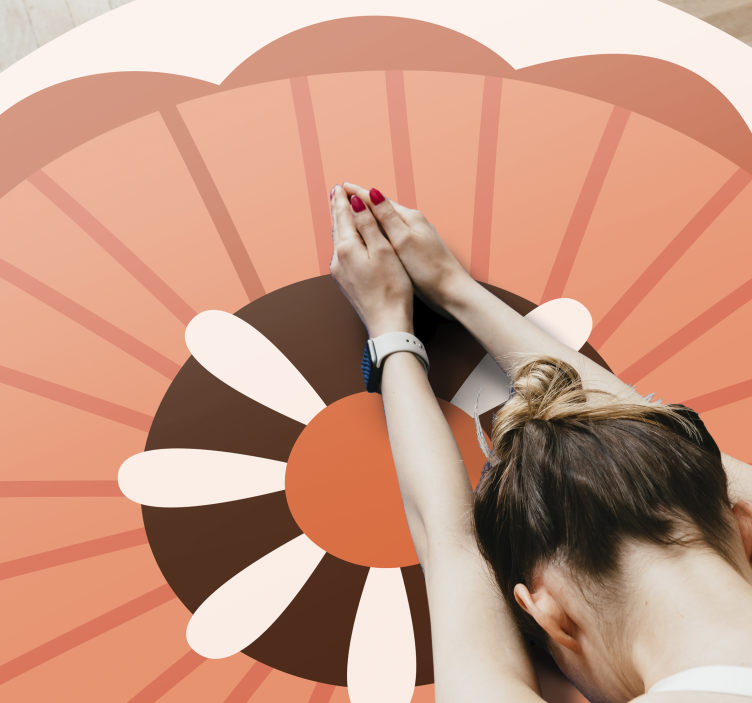 Floral rug with circular floral design - TenStickers