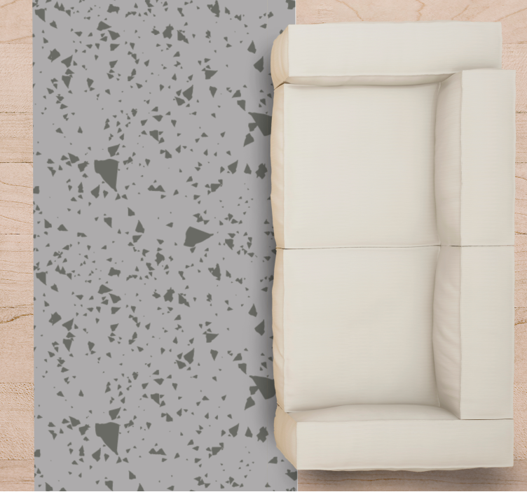 Fragmented Grey Pattern marble rug - TenStickers