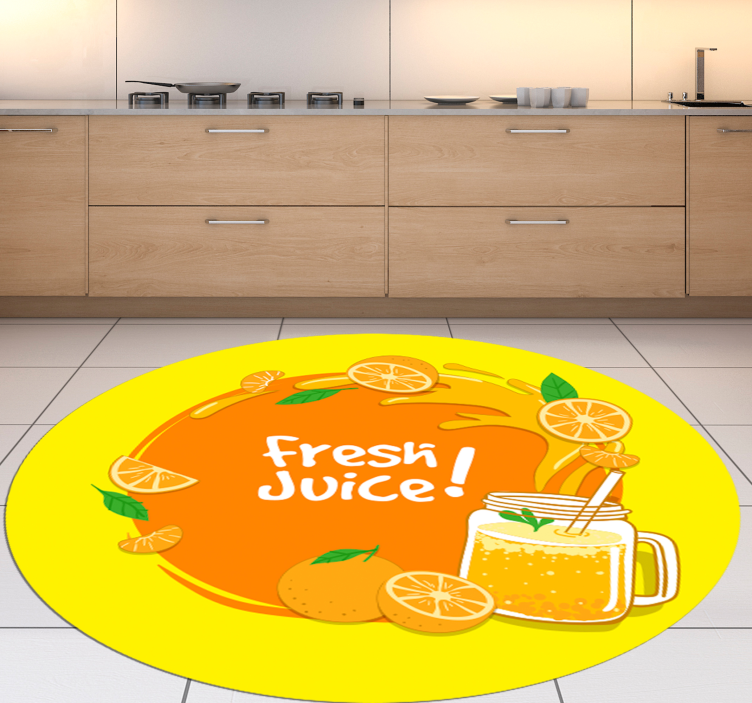 Fresh Juice Splash quote rug - TenStickers
