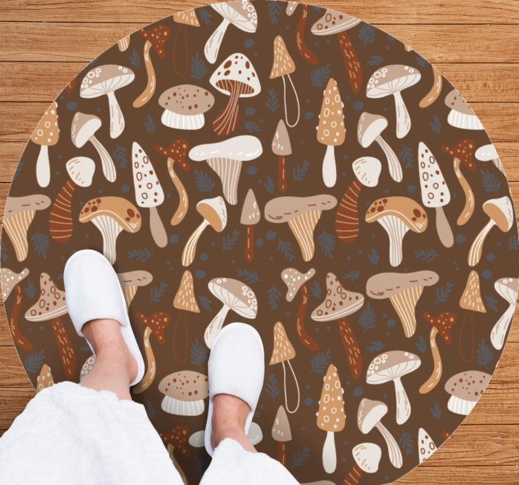 Fungi Collection circular rug - TenStickers