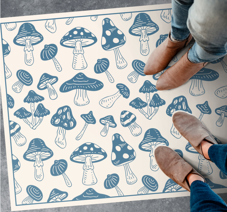 Fungi Patterned Chic nature rug - TenStickers