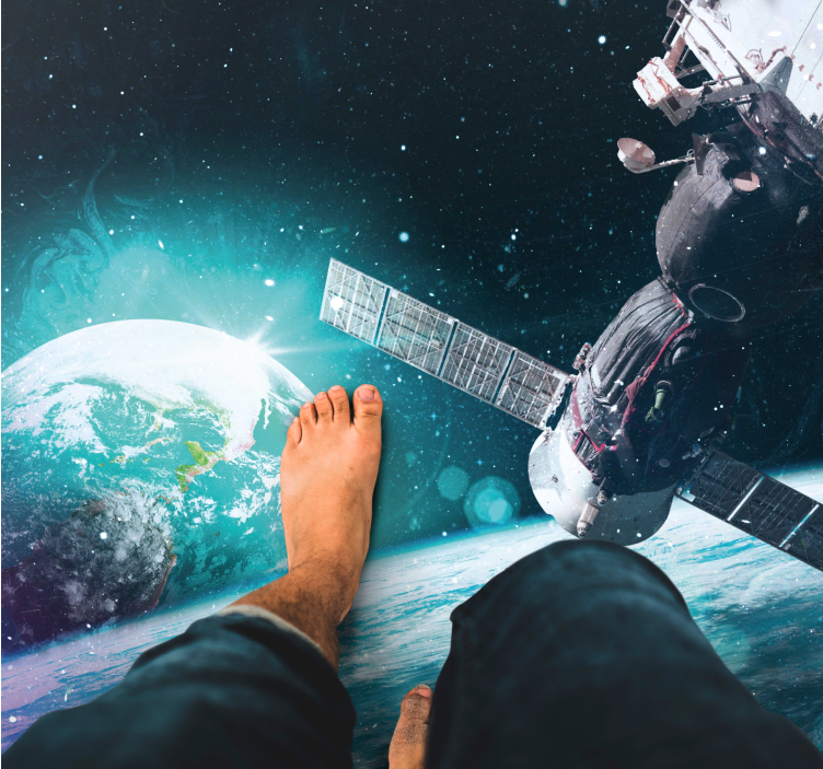 Galactic journey exploration star rug - TenStickers