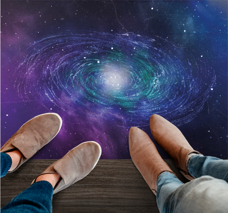 Galactic Swirl Pattern star rug - TenStickers