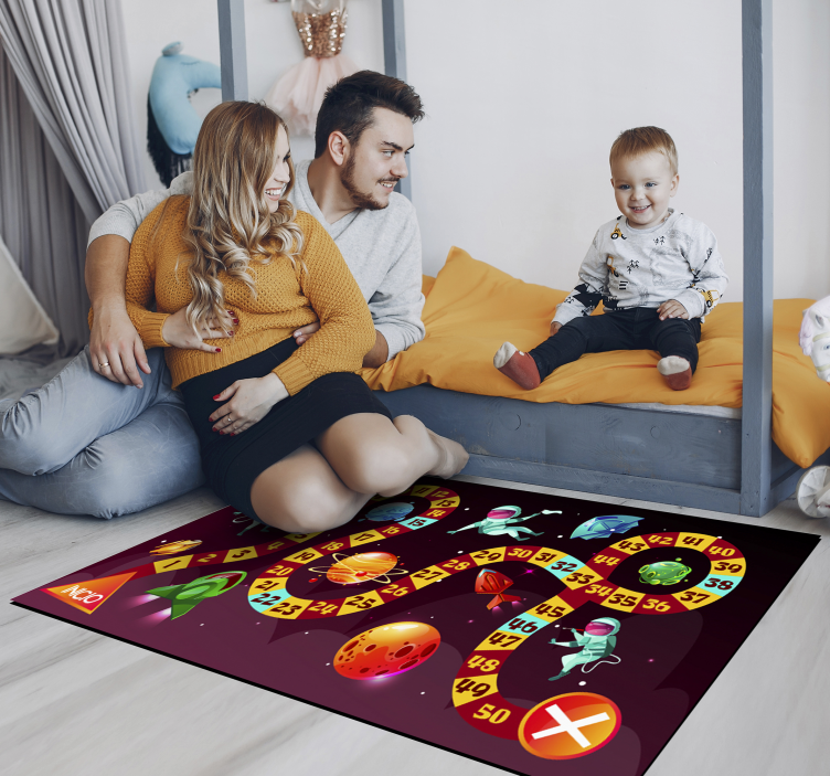Game rug space adventure rug - TenStickers
