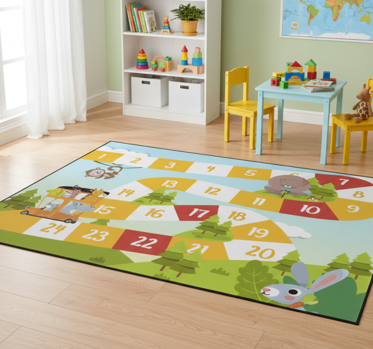 Game rug wildlife board game cartoon design - TenStickers