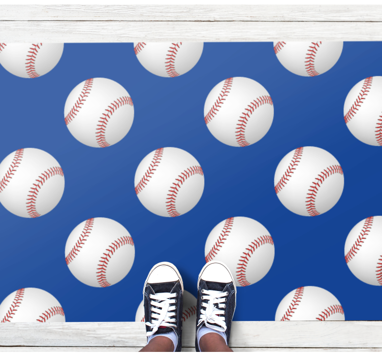 Game rug with baseball design - TenStickers