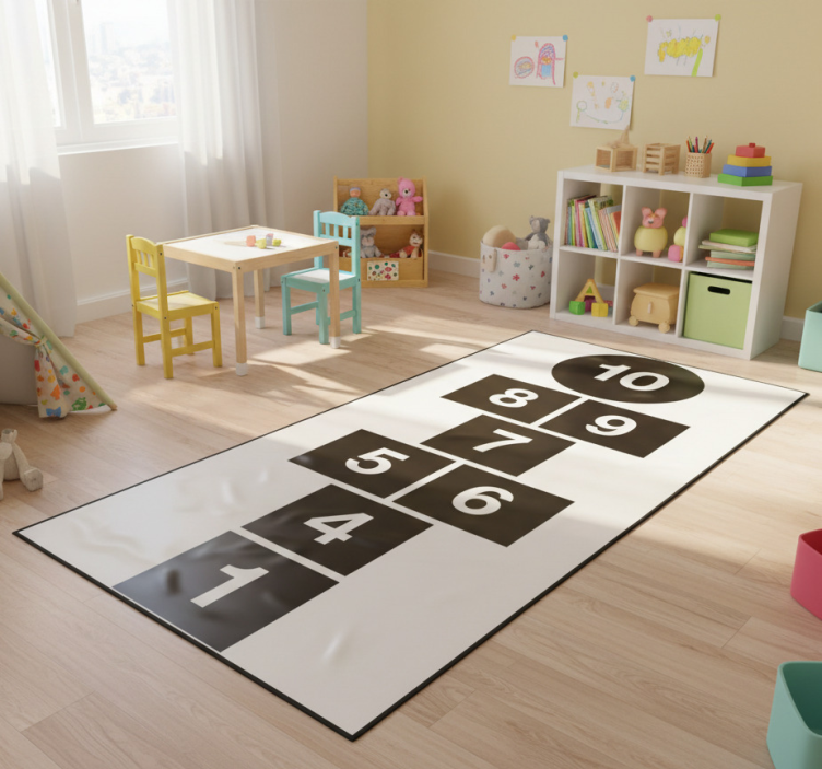 Game rug with hopscotch squares design - TenStickers