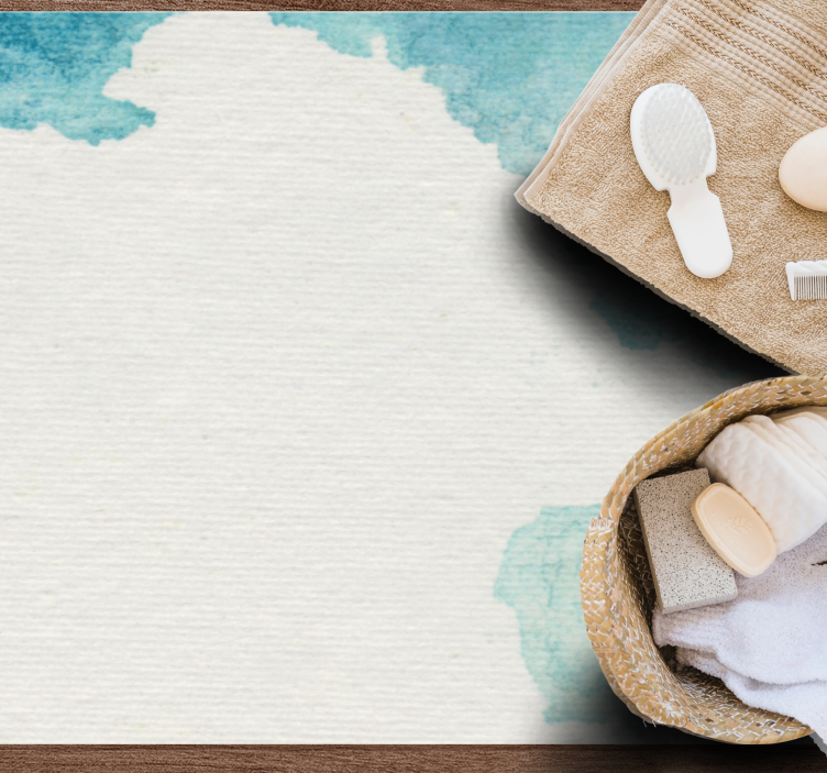 Gentle aqua effect bathroom mat - TenStickers