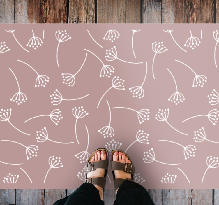 Soft Floral Pattern nature rug - TenStickers