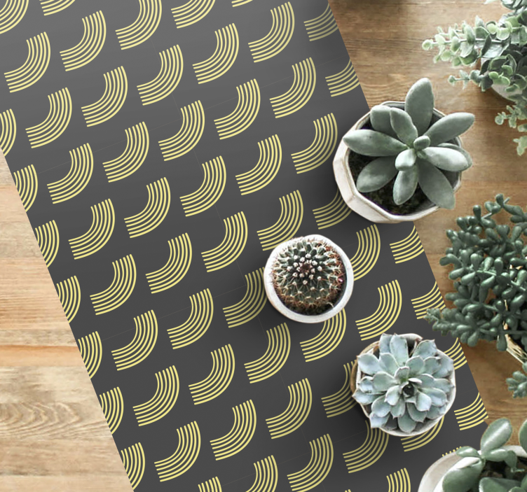 Geometric Arc Patterns stripes rug - TenStickers