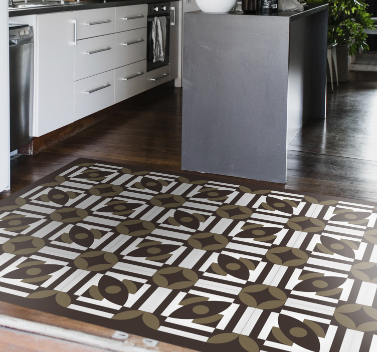 Geometric arrangement tile carpet - TenStickers