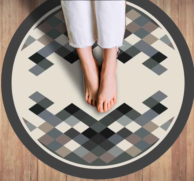 Geometric Elements stripes rug - TenStickers