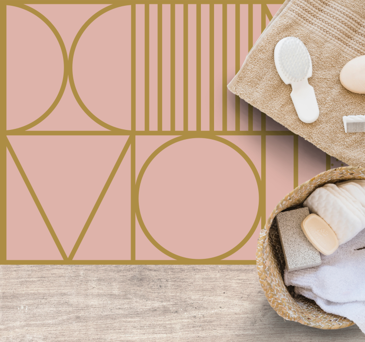 Geometric Figures minimalistic rug - TenStickers