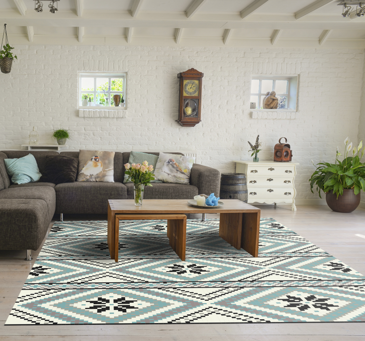 Geometric figures Scandinavian Nordic rug - TenStickers