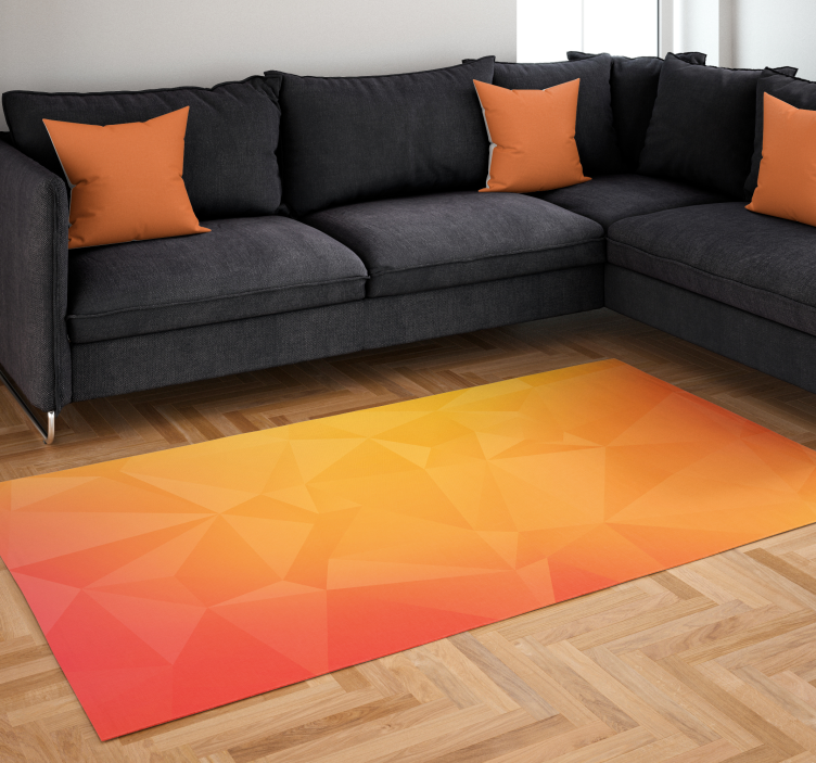 Geometric Gradient Effect living room rug - TenStickers
