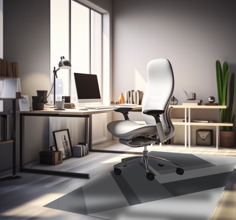 Geometric grey office floor carpet - TenStickers