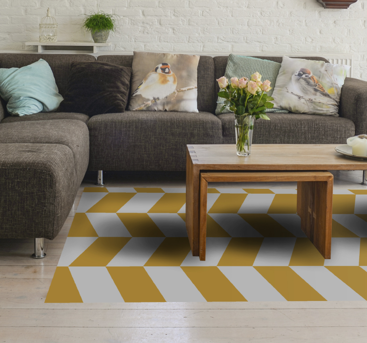 Geometric Herringbone stripes rug - TenStickers