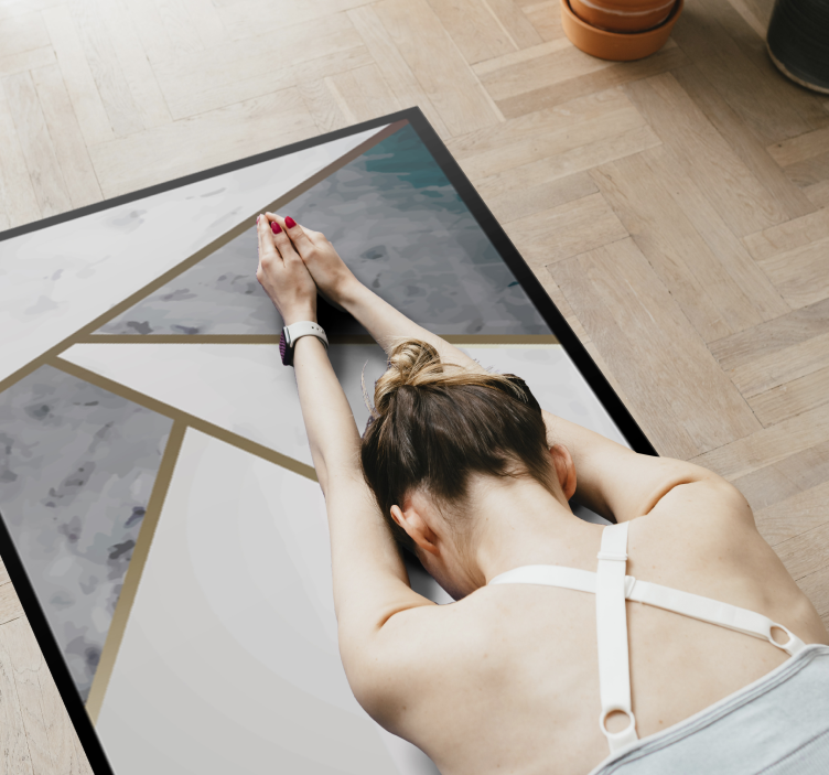 Geometric Marble Accents texture rug - TenStickers