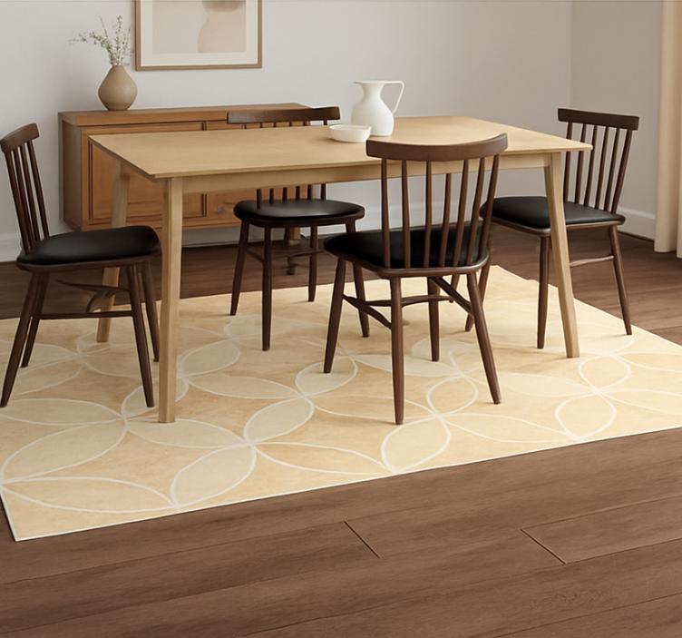 Geometric Overlapping Circles dining room rug - TenStickers
