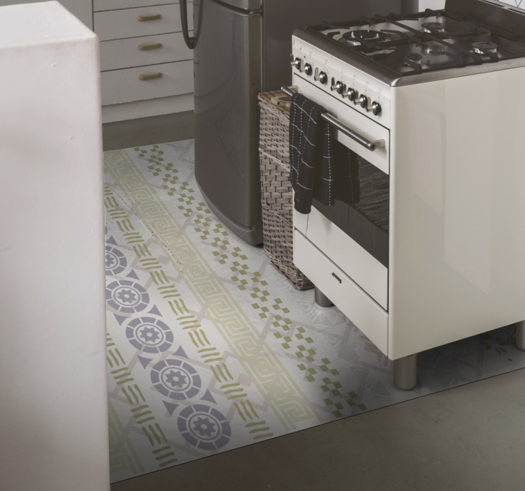Geometric patterned kitchen mat - TenStickers