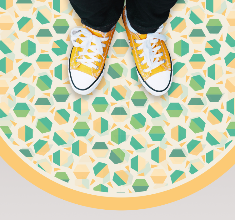Geometric rug hexagonal design - TenStickers