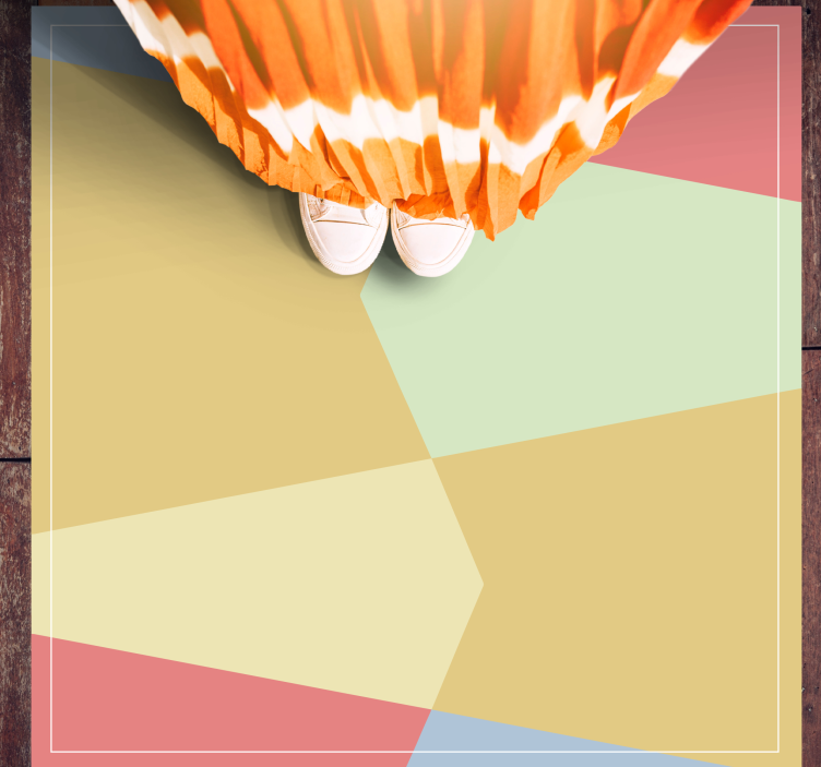 Geometric rug lively geometric design - TenStickers