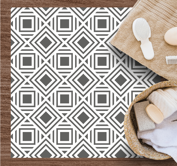 Geometric rug stylish diamond design - TenStickers