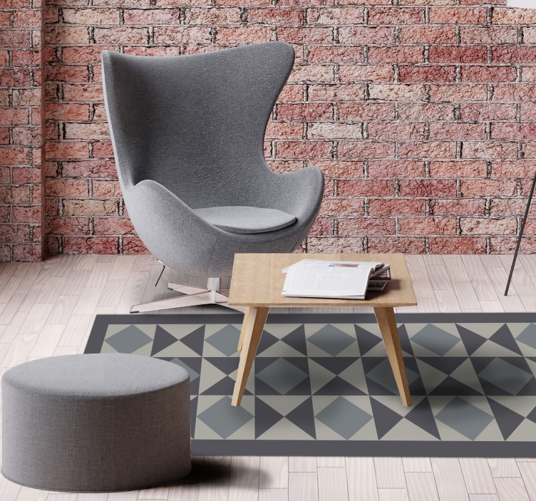 Geometric rug with geometric shapes design - TenStickers