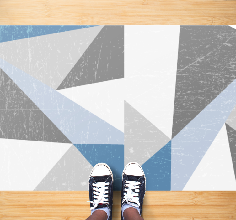 Geometric rug with marble design - TenStickers