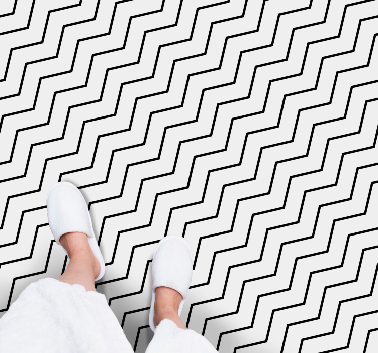 Geometric rug zigzag style - TenStickers