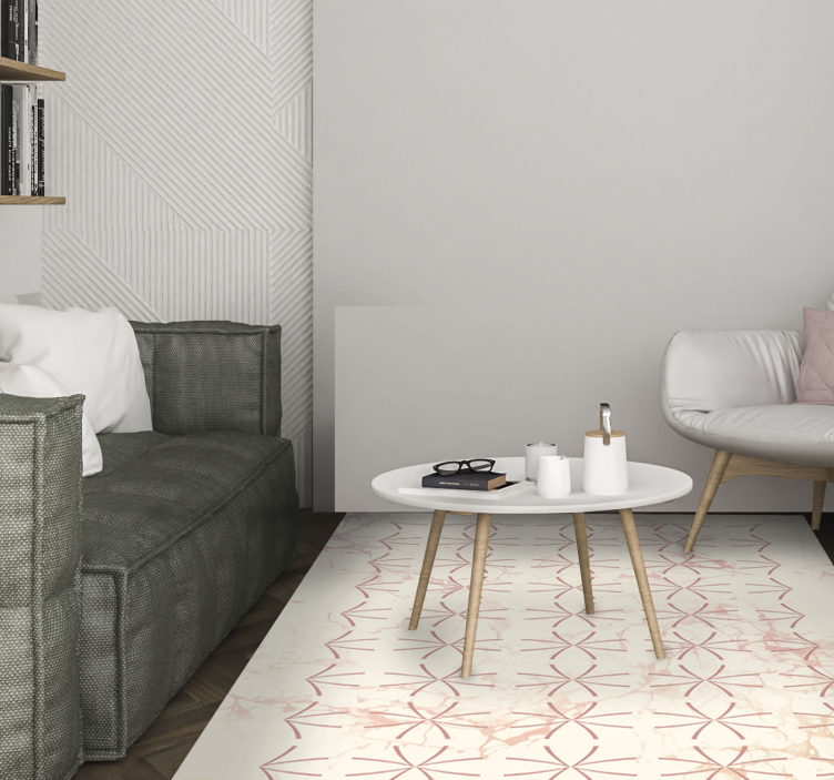 Geometric Star Pattern living room rug - TenStickers