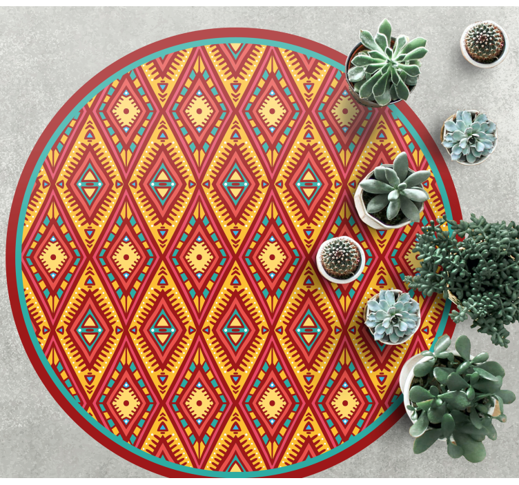 Geometric Tribal Element ethnic rug - TenStickers