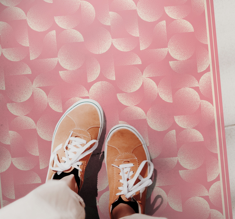 Ginkgo Leaf Pattern pink rug - TenStickers
