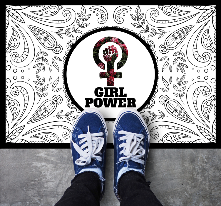 Girl Power Statement quote rug - TenStickers