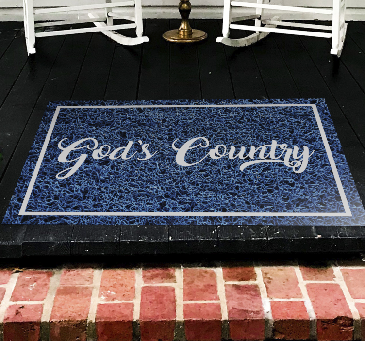 God's Country Phrase quote rug - TenStickers
