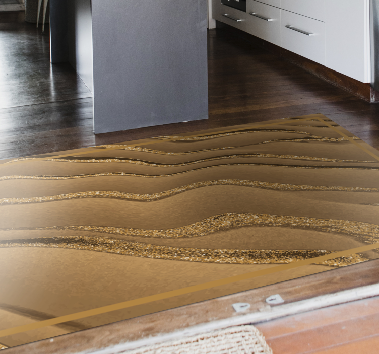 Golden Wave Pattern texture rug - TenStickers