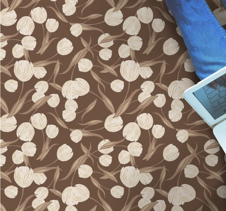 Elegant Design floral rug - TenStickers