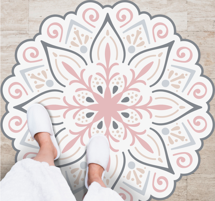 Graceful Floral Element mandala rug - TenStickers