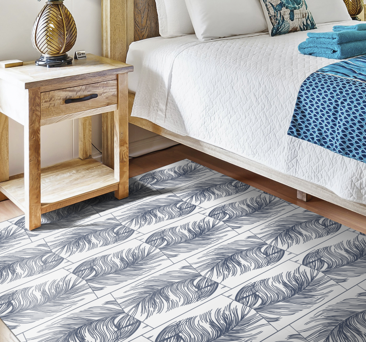 Graceful leaves nature rug - TenStickers