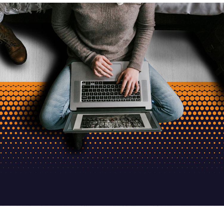 Gradient dots pattern teenage bedroom rug - TenStickers